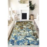 Motto Hali Pastel Westa Kaymaz Tabanlı Yıkanabilir Antibakteriyel Dijital Baskı Pastel Halı Kilim, PS-6031A-WST-200X300