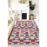 Motto Hali Patchwork Cotton Şönil Kaymaz Tabanlı Yıkanabilir Antibakteriyel Dijital Baskı Patchwork Halı Yolluk, PW-8017A-CTN-200X300
