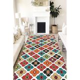 Motto Hali Patchwork Cotton Şönil Kaymaz Tabanlı Yıkanabilir Antibakteriyel Dijital Baskı Patchwork Halı Yolluk, PW-8037A-CTN-200X300