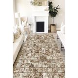 Motto Hali Patchwork Eko Punto Kaymaz Tabanlı Yıkanabilir Antibakteriyel Dijital Baskı Patchwork Halı Yolluk, PW-8031A-EKOPNT-120X180