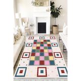 Motto Hali Patchwork Eko Punto Kaymaz Tabanlı Yıkanabilir Antibakteriyel Dijital Baskı Patchwork Halı Yolluk, PW-8033A-EKOPNT-200X300