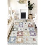 Motto Hali Patchwork Eko Punto Kaymaz Tabanlı Yıkanabilir Antibakteriyel Dijital Baskı Patchwork Halı Yolluk, PW-8060A-EKOPNT-160X400