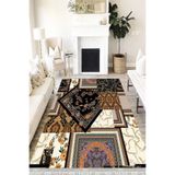 Motto Hali Patchwork Eko Punto Kaymaz Tabanlı Yıkanabilir Antibakteriyel Dijital Baskı Patchwork Halı Yolluk, PW-8076A-EKOPNT-200X300