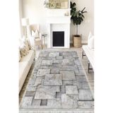Motto Hali Patchwork Eko Punto Kaymaz Tabanlı Yıkanabilir Antibakteriyel Dijital Baskı Patchwork Halı Yolluk, PW-8078A-EKOPNT-120X180