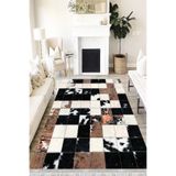 Motto Hali Patchwork Eko Punto Kaymaz Tabanlı Yıkanabilir Antibakteriyel Dijital Baskı Patchwork Halı Yolluk, PW-8090B-EKOPNT-200X300