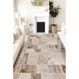 Motto Hali Patchwork Perla Soft Kaymaz Tabanlı Yıkanabilir Antibakteriyel Dijital Baskı Patchwork Halı Yolluk, PW-8015A-PRL-160X230