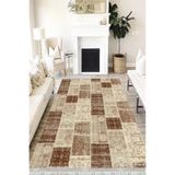 Motto Hali Patchwork Perla Soft Kaymaz Tabanlı Yıkanabilir Antibakteriyel Dijital Baskı Patchwork Halı Yolluk, PW-8016A-PRL-120X180