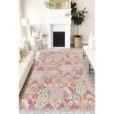 Motto Hali Patchwork Perla Soft Kaymaz Tabanlı Yıkanabilir Antibakteriyel Dijital Baskı Patchwork Halı Yolluk, PW-8029B-PRL-100X400