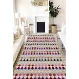 Motto Hali Patchwork Perla Soft Kaymaz Tabanlı Yıkanabilir Antibakteriyel Dijital Baskı Patchwork Halı Yolluk, PW-8040A-PRL-80X300