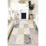 Motto Hali Patchwork Perla Soft Kaymaz Tabanlı Yıkanabilir Antibakteriyel Dijital Baskı Patchwork Halı Yolluk, PW-8055A-PRL-80X300