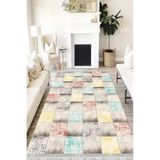 Motto Hali Patchwork Perla Soft Kaymaz Tabanlı Yıkanabilir Antibakteriyel Dijital Baskı Patchwork Halı Yolluk, PW-8057A-PRL-80X300