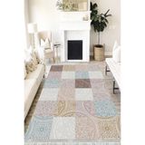 Motto Hali Patchwork Perla Soft Kaymaz Tabanlı Yıkanabilir Antibakteriyel Dijital Baskı Patchwork Halı Yolluk, PW-8062A-PRL-100X200
