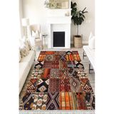 Motto Hali Patchwork Perla Soft Kaymaz Tabanlı Yıkanabilir Antibakteriyel Dijital Baskı Patchwork Halı Yolluk, PW-8095A-PRL-200X300