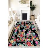 Motto Hali Patchwork Perla Soft Kaymaz Tabanlı Yıkanabilir Antibakteriyel Dijital Baskı Patchwork Halı Yolluk, PW-8153A-PRL-80X300