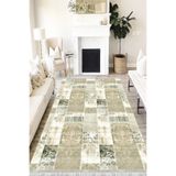 Motto Hali Patchwork Perla Soft Kaymaz Tabanlı Yıkanabilir Antibakteriyel Dijital Baskı Patchwork Halı Yolluk, PW-8155B-PRL-80X300