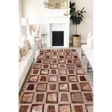 Motto Hali Patchwork Punto Kaymaz Dot Tabanlı Yıkanabilir Antibakteriyel Dijital Baskı Patchwork Halı Yolluk, PW-8005A-PNT-160X230