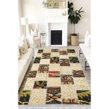 Motto Hali Patchwork Punto Kaymaz Dot Tabanlı Yıkanabilir Antibakteriyel Dijital Baskı Patchwork Halı Yolluk, PW-8012A-PNT-80X300