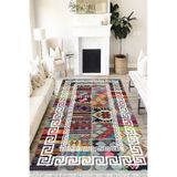 Motto Hali Patchwork Punto Kaymaz Dot Tabanlı Yıkanabilir Antibakteriyel Dijital Baskı Patchwork Halı Yolluk, PW-8019B-PNT-200X300
