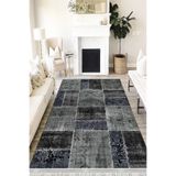 Motto Hali Patchwork Punto Kaymaz Dot Tabanlı Yıkanabilir Antibakteriyel Dijital Baskı Patchwork Halı Yolluk, PW-8086D-PNT-80X300