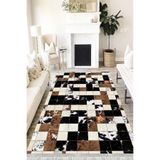 Motto Hali Patchwork Punto Kaymaz Dot Tabanlı Yıkanabilir Antibakteriyel Dijital Baskı Patchwork Halı Yolluk, PW-8090A-PNT-80X300