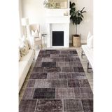 Motto Hali Patchwork Verona Kaymaz Deri Tabanlı Yıkanabilir Antibakteriyel Dijital Baskı Patchwork Halı Yolluk, PW-8001F-VRN-80X300