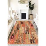 Motto Hali Patchwork Verona Kaymaz Deri Tabanlı Yıkanabilir Antibakteriyel Dijital Baskı Patchwork Halı Yolluk, PW-8027A-VRN-100X200