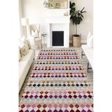 Motto Hali Patchwork Verona Kaymaz Deri Tabanlı Yıkanabilir Antibakteriyel Dijital Baskı Patchwork Halı Yolluk, PW-8040A-VRN-100X300