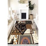 Motto Hali Patchwork Verona Kaymaz Deri Tabanlı Yıkanabilir Antibakteriyel Dijital Baskı Patchwork Halı Yolluk, PW-8076A-VRN-80X300