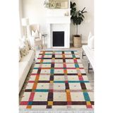 Motto Hali Patchwork Verona Kaymaz Deri Tabanlı Yıkanabilir Antibakteriyel Dijital Baskı Patchwork Halı Yolluk, PW-8084A-VRN-80X300