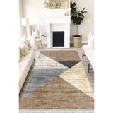 Motto Hali Patchwork Westa Kaymaz Tabanlı Yıkanabilir Antibakteriyel Dijital Baskı Patchwork Halı Kilim, PW-8026E-WST-180X300