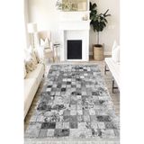 Motto Hali Patchwork Westa Kaymaz Tabanlı Yıkanabilir Antibakteriyel Dijital Baskı Patchwork Halı Kilim, PW-8030A-WST-120X180