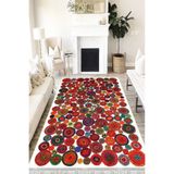 Motto Hali Patchwork Westa Kaymaz Tabanlı Yıkanabilir Antibakteriyel Dijital Baskı Patchwork Halı Kilim, PW-8051A-WST-100X200
