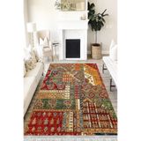 MOTTO HALI Patchwork Westa Kaymaz Tabanlı Yıkanabilir Antibakteriyel Dijital Baskı Patchwork Halı Kilim