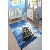 Motto Halı Perla Soft Kaymaz Tabanlı Yıkanabilir Antibakteriyel Dijital Baskı Çocuk Halısı, 80 x 150 CK-10046A-PRL