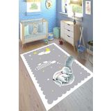 Motto Hali Perla Soft Kaymaz Tabanlı Yıkanabilir Antibakteriyel Dijital Baskı Çocuk Halısı, CK-10024B-PRL-200X300