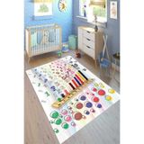 Motto Hali Perla Soft Kaymaz Tabanlı Yıkanabilir Antibakteriyel Dijital Baskı Çocuk Halısı, CK-10104A-PRL-120X180
