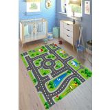 Motto Hali Perla Soft Kaymaz Tabanlı Yıkanabilir Antibakteriyel Dijital Baskı Çocuk Halısı, CK-10127A-PRL-200X300