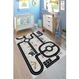 Motto Hali Perla Soft Kaymaz Tabanlı Yıkanabilir Antibakteriyel Dijital Baskı Çocuk Halısı, CK-10129A-PRL-120X180