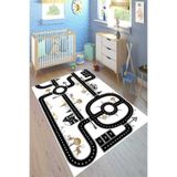 Motto Hali Perla Soft Kaymaz Tabanlı Yıkanabilir Antibakteriyel Dijital Baskı Çocuk Halısı, CK-10129B-PRL-160X230