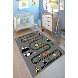 Motto Hali Perla Soft Kaymaz Tabanlı Yıkanabilir Antibakteriyel Dijital Baskı Çocuk Halısı, CK-10131A-PRL-200X300