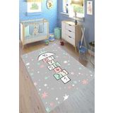 Motto Hali Perla Soft Kaymaz Tabanlı Yıkanabilir Antibakteriyel Dijital Baskı Çocuk Halısı, CK-10157A-PRL-100X200
