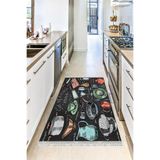 Motto Hali Perla Soft Kaymaz Tabanlı Yıkanabilir Antibakteriyel Dijital Baskı Mutfak Halısı, MK-9013A-PRL-80X150