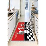 Motto Hali Perla Soft Kaymaz Tabanlı Yıkanabilir Antibakteriyel Dijital Baskı Mutfak Halısı, MK-9014A-PRL-160X400