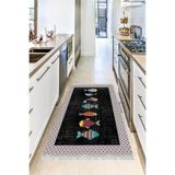 Motto Hali Perla Soft Kaymaz Tabanlı Yıkanabilir Antibakteriyel Dijital Baskı Mutfak Halısı, MK-9031A-PRL-80X350