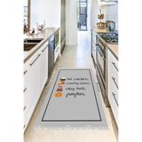 Motto Hali Perla Soft Kaymaz Tabanlı Yıkanabilir Antibakteriyel Dijital Baskı Mutfak Halısı, MK-9041B-PRL-80X250