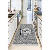 Motto Hali Perla Soft Kaymaz Tabanlı Yıkanabilir Antibakteriyel Dijital Baskı Mutfak Halısı, MK-9042A-PRL-80X400