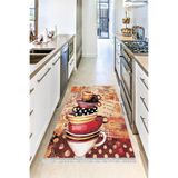 Motto Hali Perla Soft Kaymaz Tabanlı Yıkanabilir Antibakteriyel Dijital Baskı Mutfak Halısı, MK-9050A-PRL-200X300