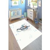 Motto Hali Punto Kaymaz Dot Tabanlı Yıkanabilir Antibakteriyel Dijital Baskı Çocuk Halısı, CK-10001A-PNT-120X180