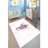 Motto Hali Punto Kaymaz Dot Tabanlı Yıkanabilir Antibakteriyel Dijital Baskı Çocuk Halısı, CK-10001D-PNT-120X180