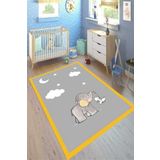 Motto Hali Punto Kaymaz Dot Tabanlı Yıkanabilir Antibakteriyel Dijital Baskı Çocuk Halısı, CK-10027C-PNT-120X180